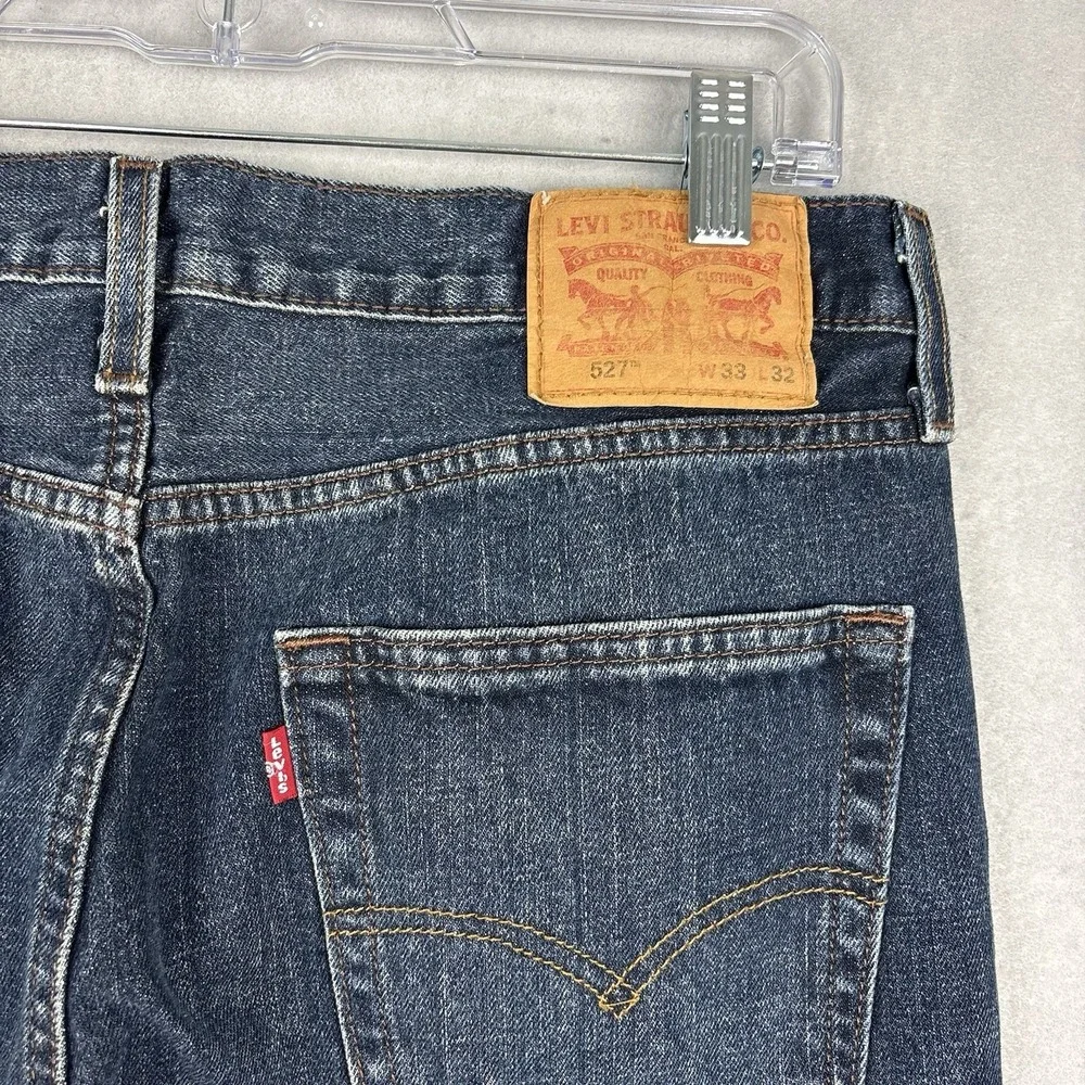Levi’s 527 Jeans Men’s 33x32 (Fits 33x31) Blue Low Rise Bootcut Denim Faded
